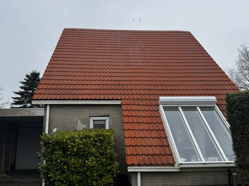 Hetzelfde dak schoon oranjerood